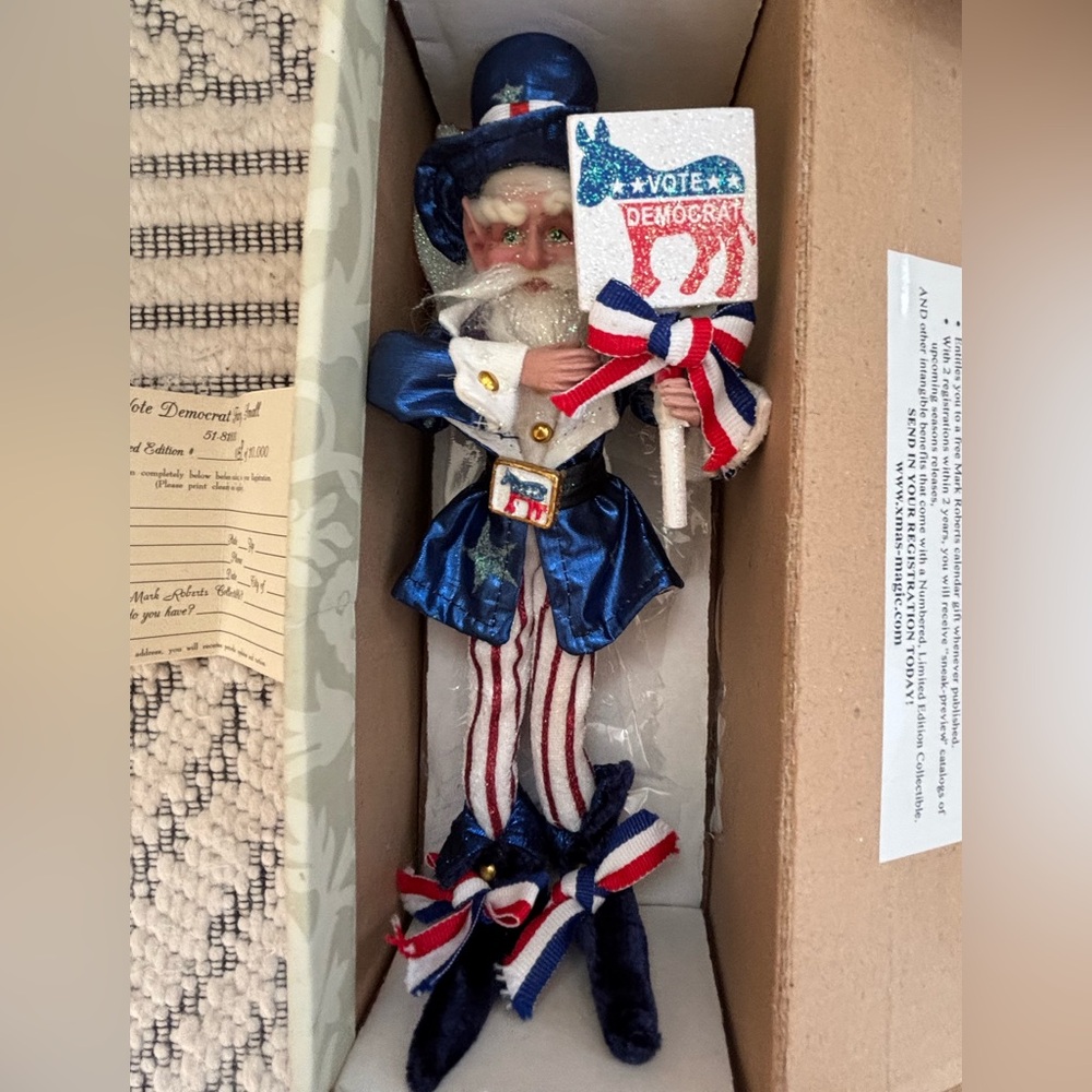 Mark Roberts Vote Democrat Fairy Limited Edition #1115/10,000 w Box